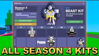 ALL *SEASON 4 BATTLEPASS KITS* LEAKED! For Roblox Bedwars