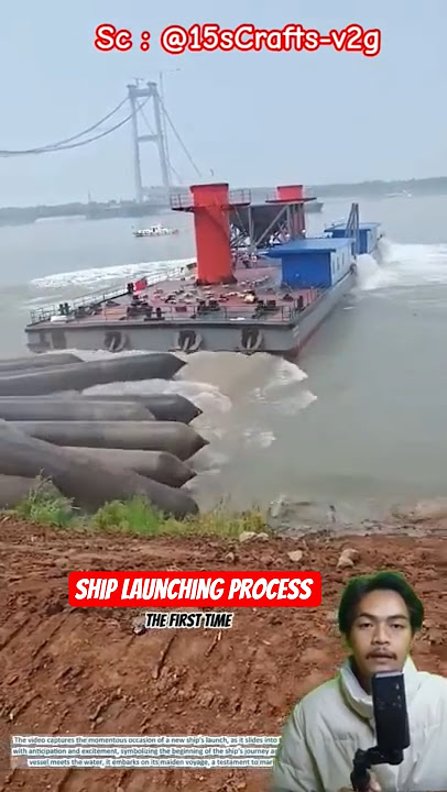 The auspicious launch of a new ship #shortsfeed #viral #shorts