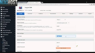 Installing SugarCRM with Softaculous in cPanel
