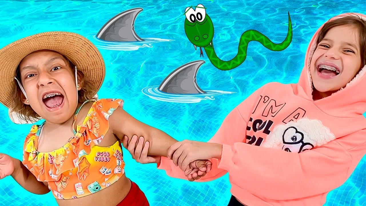 Maria Clara e Jessica se divertem na piscina e na praia - MC Divertida