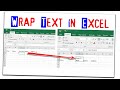 Text Not Below wrap text in MS Excel