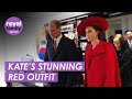 Princess Kate in Stunning Red Outfit Welcomes South Korean President to UK