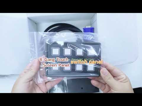 12V 24V 8 Gang LED Switch Panel with Control Box for Car Marine Boat Caravan Truck