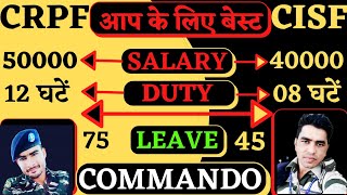 difference between crpf or cisf | crpf salary duty leave | cisf salary duty leave | ssc gd screenshot 4