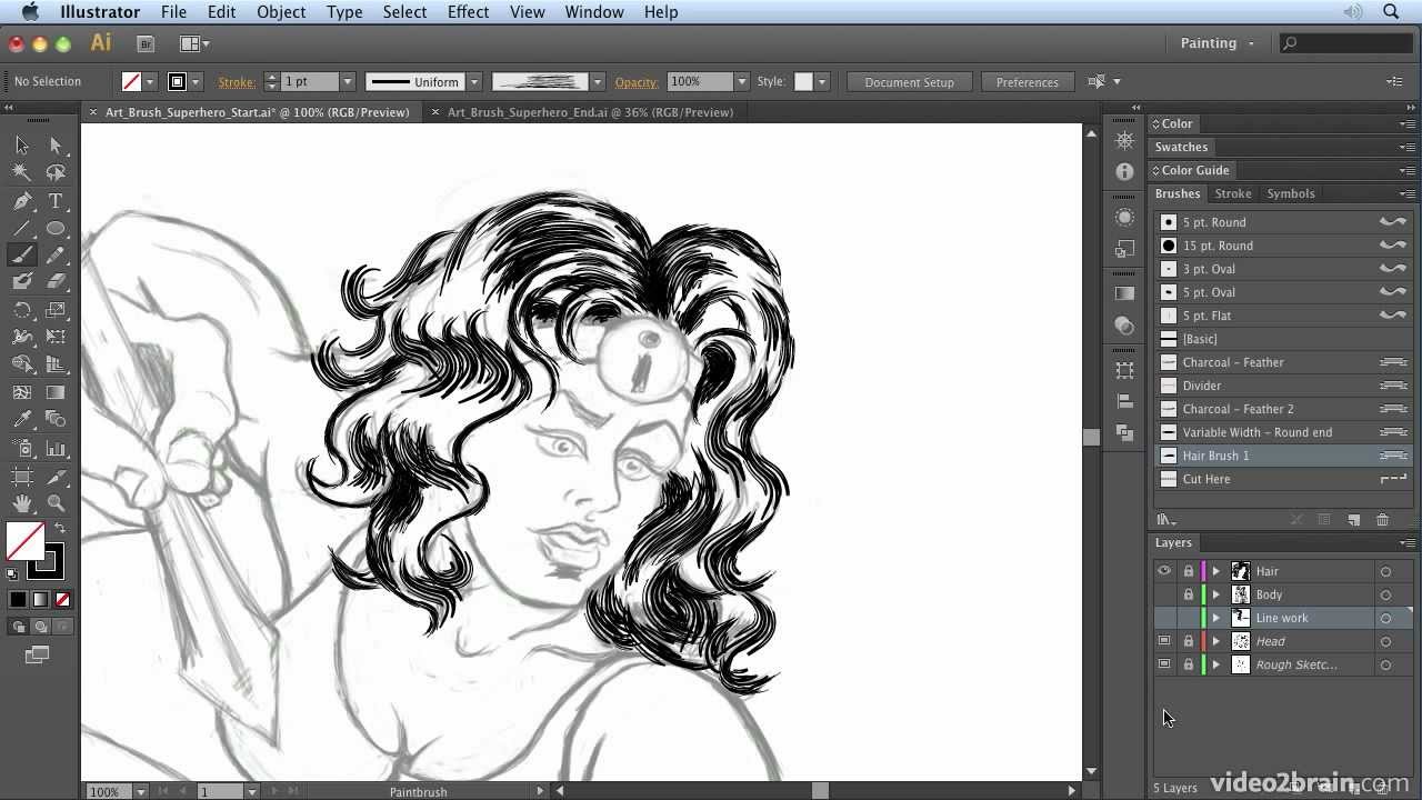 Creating And Editing Art Brushes From Adobe Illustrator Cs6 Learn By Video Youtube