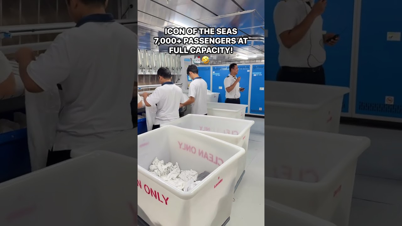 Folding pillowcases is no sweat? THINK AGAIN! 🧺🚢 Behind the scenes on Icon of the Seas, 32