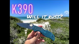 Spyderco Stretch 2 K390  6 Month Rust Test On The Florida Coast