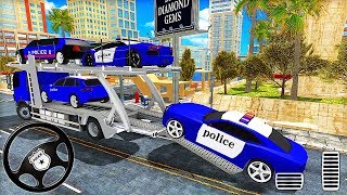 Police Car Transporter Truck - Big Cargo Transport Truck - Android Gameplay screenshot 1