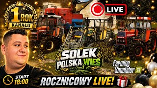 🔴 LIVE 🎉 | 1 ROK KANAŁU! 🥳 | GRY + CHILL 💜 (FS25 / ETS2 / i więcej) 🚛🎁 Nagrody dla widzów #live