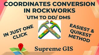 UTM to DMS /DD Rockworks Tutorial :Coordinate conversion Easiest & quickest Tutorial screenshot 2