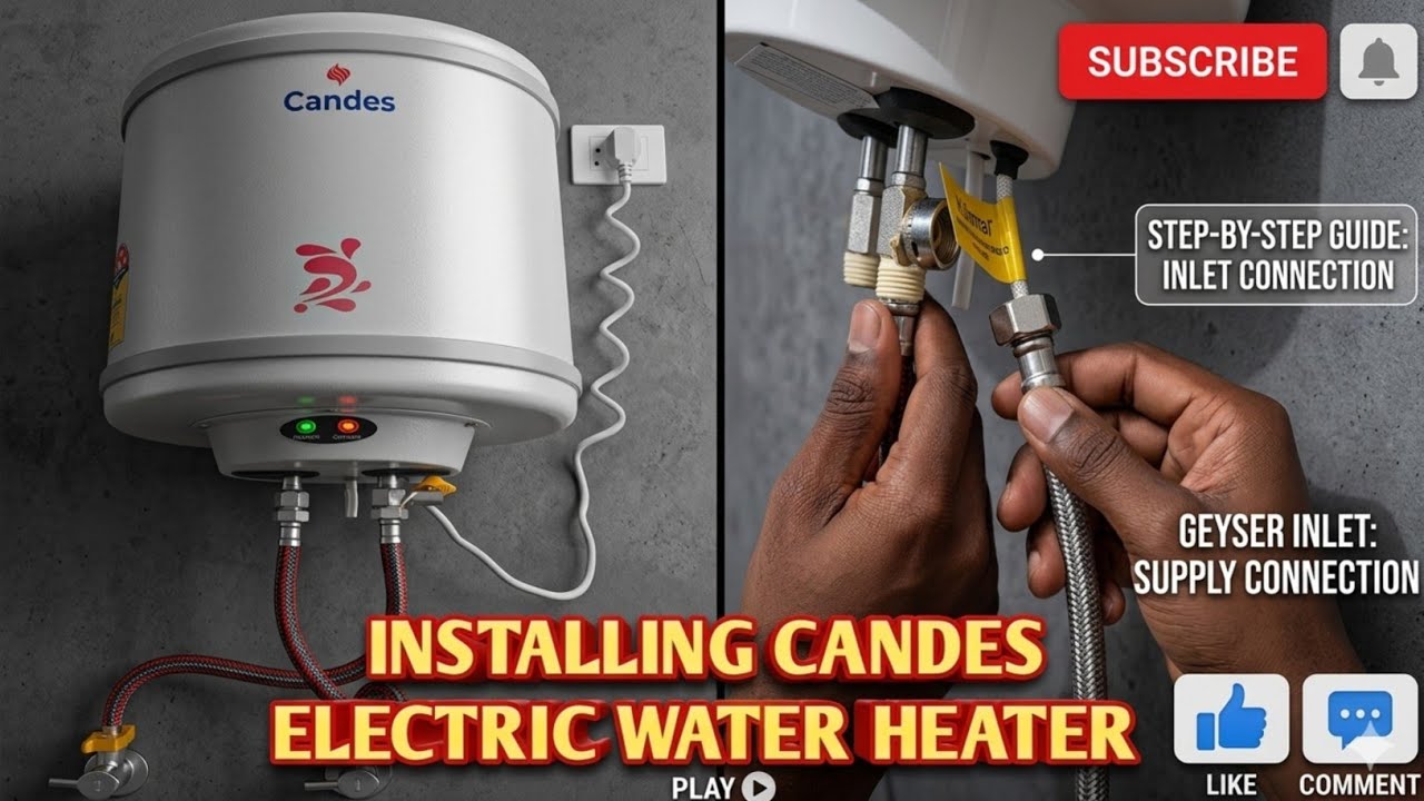 Candes Electric Water Heater Complete Process DIY projects 15ltr instant  water heater - YouTube