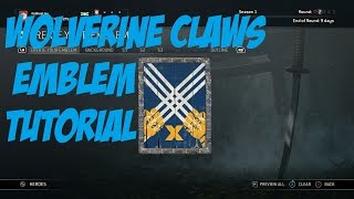 For Honor Wolverine Claws Emblem Tutorial