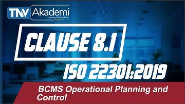 BCMS Operational Planning and Control Clause 8.1 of ISO 22301:2019 | Training on ISO 22301|