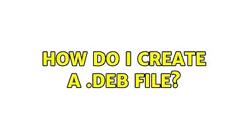 Ubuntu: How do I create a .deb file?