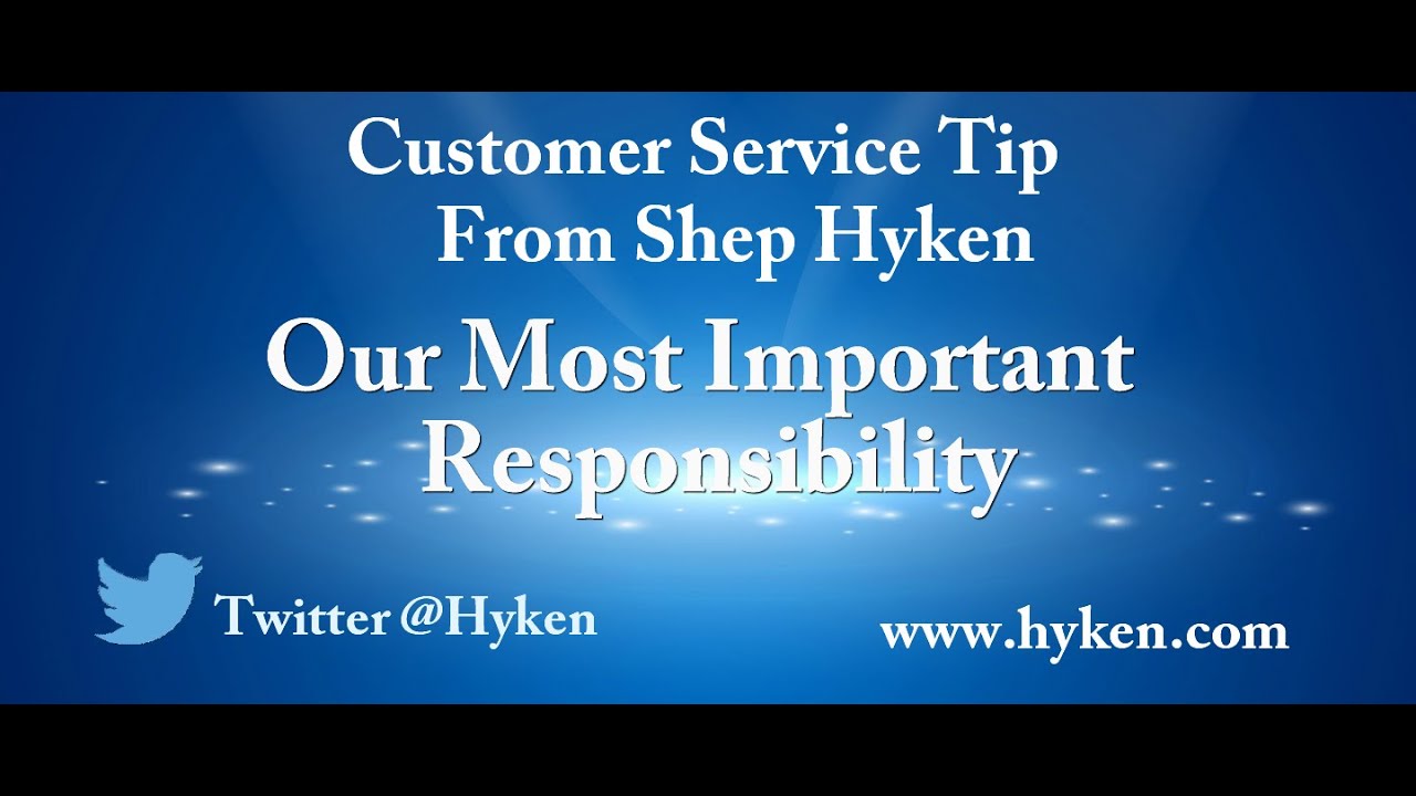 Customer Service Tip: An Important Responsibility - YouTube Customer Service Tip: An Important Responsibility - YouTube