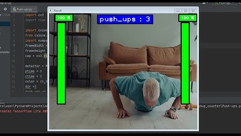 Push-up Counter Using Python || opencv || cvzone || mediapipe || MG Coder