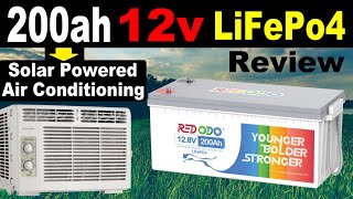 200ah LiFePo4 Air Conditioning Capacity Test  Redodo battery #review #Offgrid #solar off grid AC