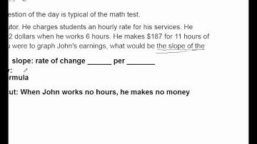 GED Math: Finding Slope from a Word Problem Example Problem