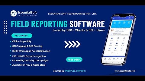 Best MR reporting software I EssentialSFA #MRreportingapp