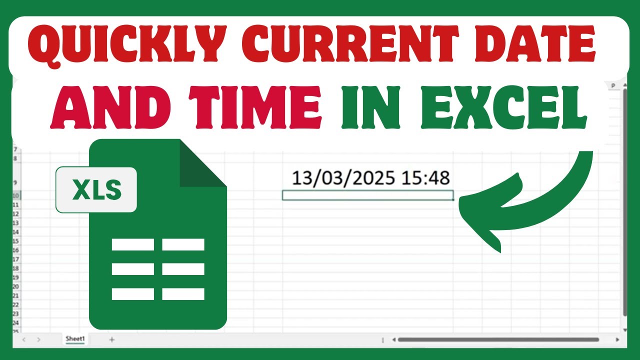 How To Get Quickly Current Date And Time In Excel - YouTube