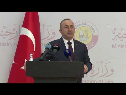 Doha   Bakan Çavuşoğlu, Katar Dışişleri Bakanı Şeyh Muhammed ile ortak basın toplantısı düzenledi