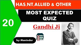 Most Expected Questions on GANDHI JI | HAS/NT/ALLIED & Other