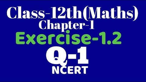 Class 12th Ex1.2 Q1 Maths Relations and functions, NCERT, VKS Maths XII, One-One (Injective), Onto