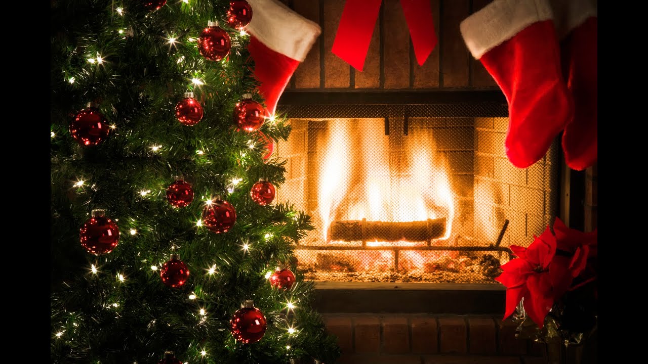 "Ultimate"burning log fireplace/Traditional Christmas songs"1080p" - YouTube