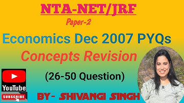 UGC-NET Economics | Dec 2007 PYQs | NTA-NET Economics Preparation
