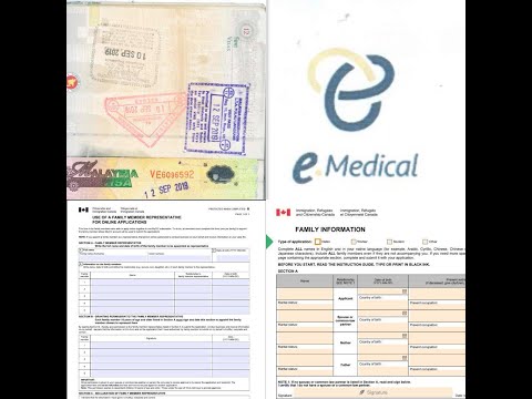 Canada Visa Application IMM 5713E, IMM 5645E, Passport & Medical Upload