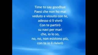 Andrea Bocelli & Sarah Brightman   Time to say goodbye Con the partiró)   lyrics