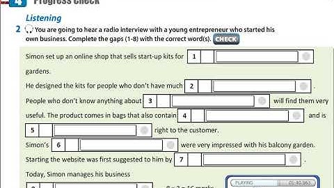 Action 10 module 4 profress check p61 ex2 listening