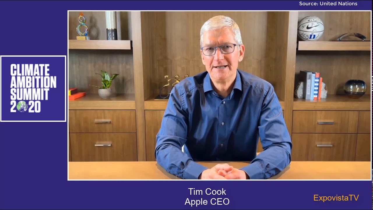 Tim Cook at Climate Summit: Apple To Be Ready 20 Years Early.