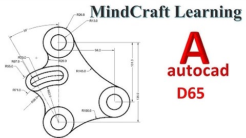 AutoCAD 2D Practice Drawing D65 | Complete Mechanical Drawing Tutorial | Step-by-Step