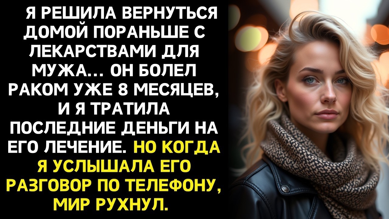 Я вернулась домой пораньше с лекарствами для больного мужа... но то, что я случайно услышала от него
