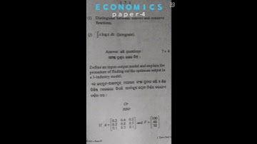#economics paper-4 #Mathematical methods for Economics #2nd semister paper-4