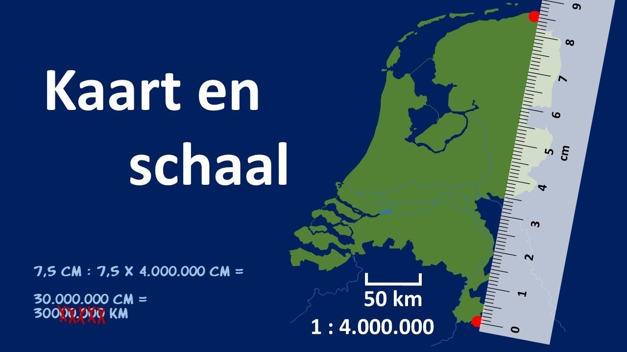 Hoe reken je met schaal op landkaarten?