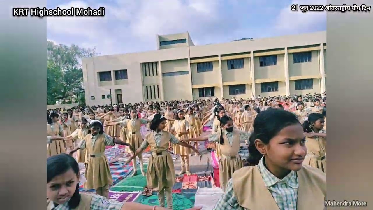 21 June 2022 International Yoga day celebration in K.R. T. Highschool, Mohadi.