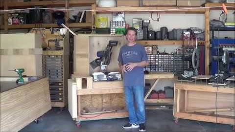 Fun with Robotics - EP 14: Garage shop organization, chop saws and miter saw station mobile carts