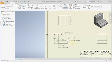 Inventor - Chamfer Block Drawing Sheet