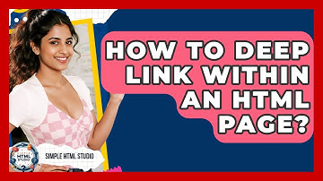 How To Deep Link Within An HTML Page? - Simple HTML Studio