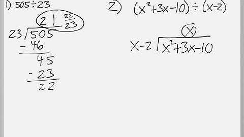 Math 119 : 5.4 #1, #2 (Intermediate Algebra Tutorial : Dividing Polynomials)