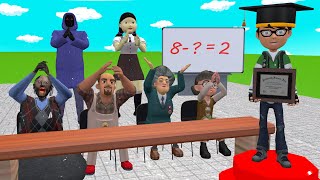 Scary Teacher 3D vs Squid Game Be a Wise Mathematician Choose the Correct Result 5 Times Challenge