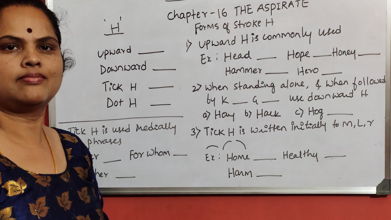 Chapter 16 The Aspirate in English Shorthand YouTube