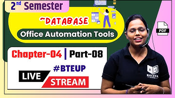 Office Automation Tools | Up Polytechnic 2nd Semester Live Class | CS/IT,  Database, Lec-9