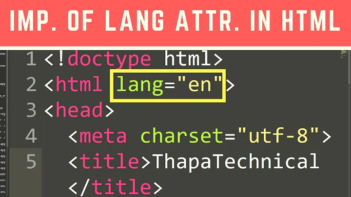 Programming Tip Of The Day #9: Lang Attribute in HTML in Hindi | Why Lang Attr. is so Important?