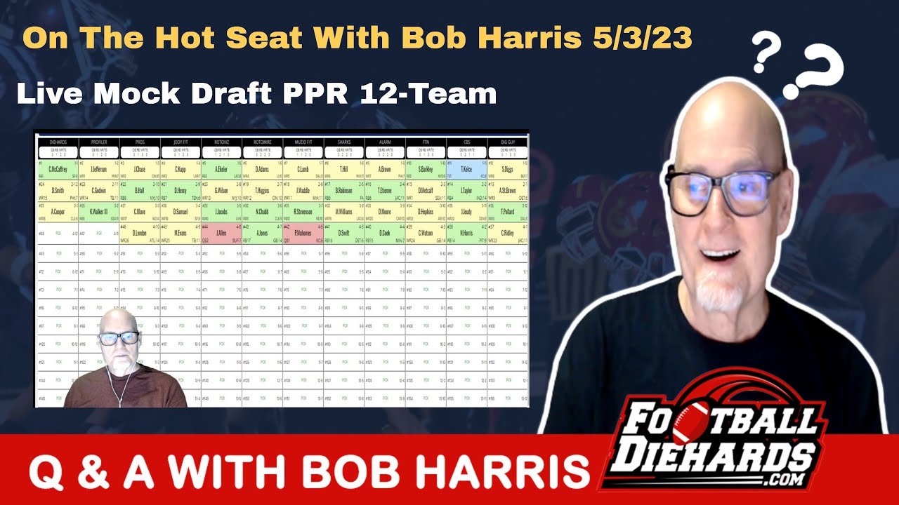 Live Mock Draft PPR 12Team & Ask me Anything 5/10/2023 7 pm ET YouTube
