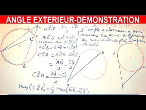 Vidéo: Quel est l'angle extérieur d'un cercle ?