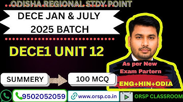 DECE1 Unit 12|Physical & Motor Development|Jan/July 2025 Batch | Full Notes + 100 MCQs | ENG+HIN+ODI