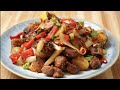 Pork and potatoes with onions and peppers  meat and potatoes